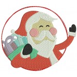 Stickdatei - Weihnachtsmann winkend